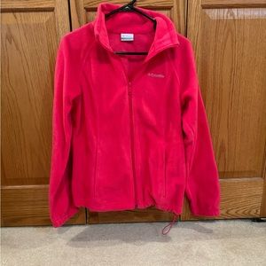 Columbia zip up fleece. Darker pink, size M